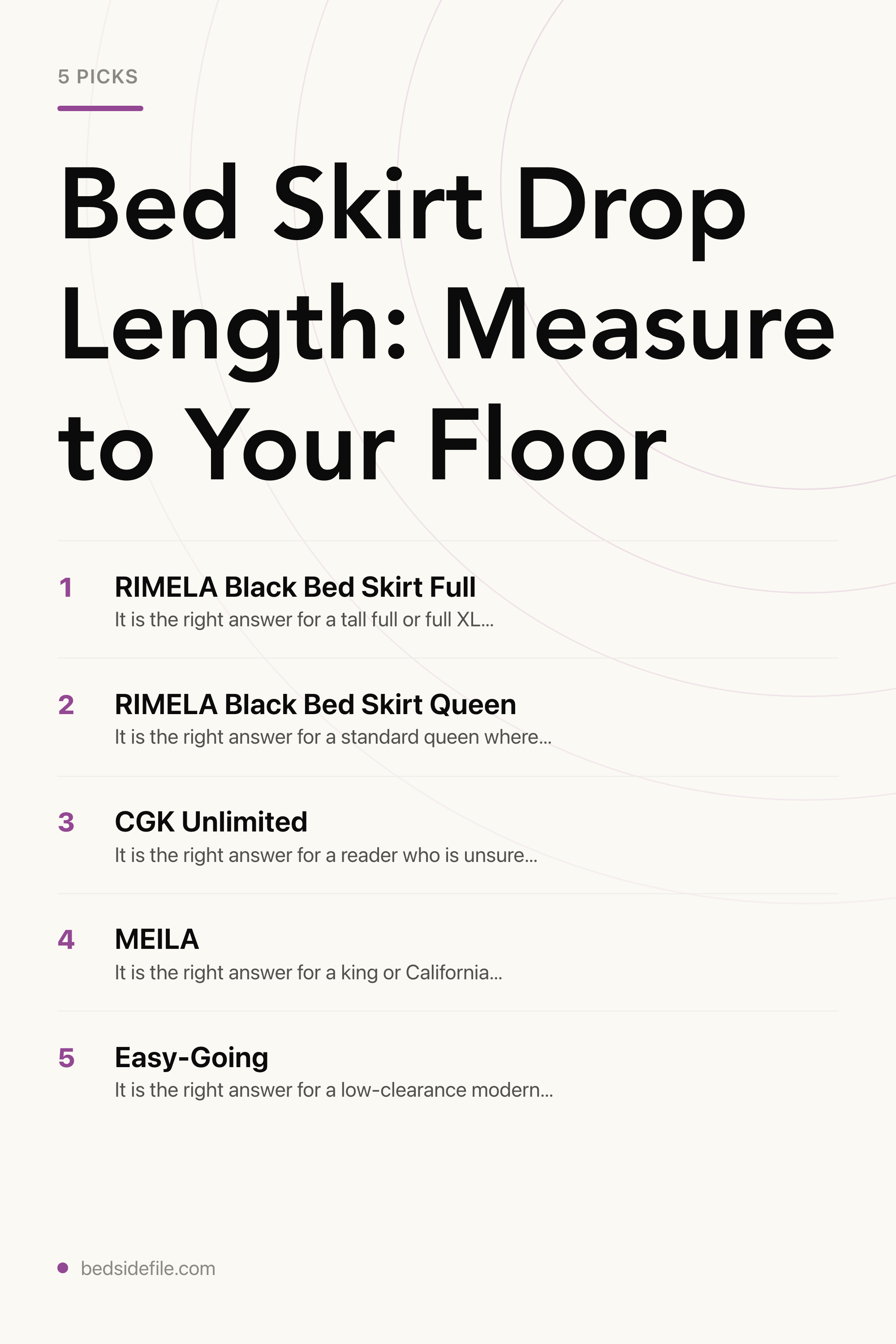 Bed Skirt Drop Length: Measure to Your Floor — the picks, as a saveable list