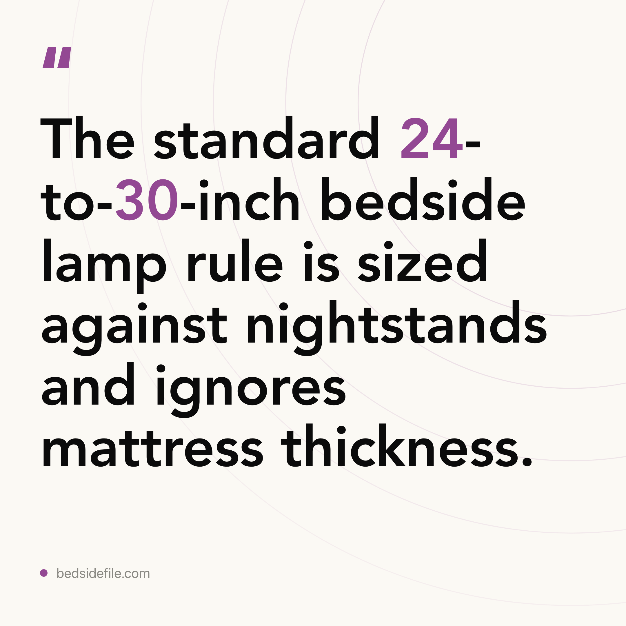 Bedside Lamp Height Starts at Your Mattress Top