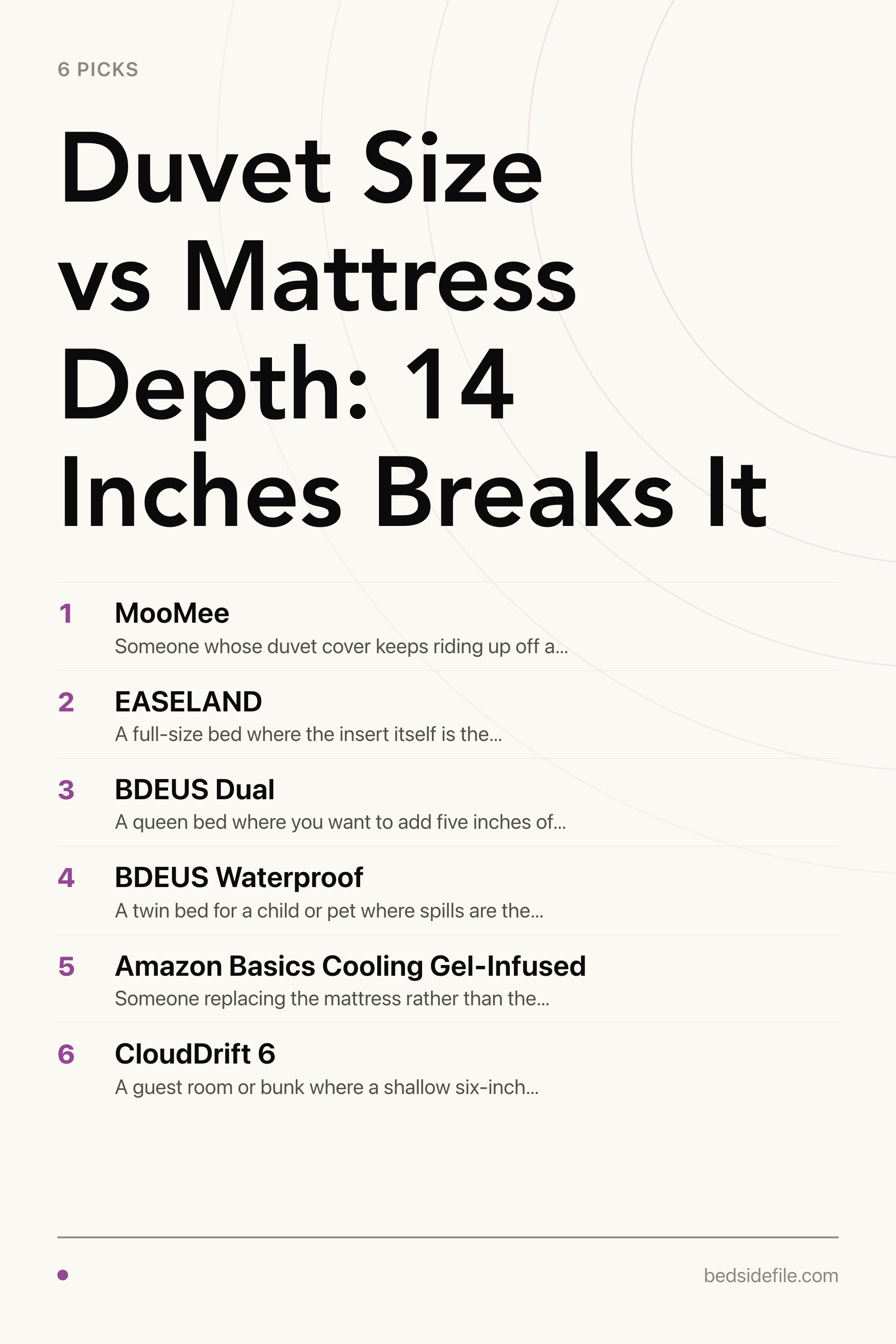 Duvet Size vs Mattress Depth: 14 Inches Breaks It — the picks, as a saveable list