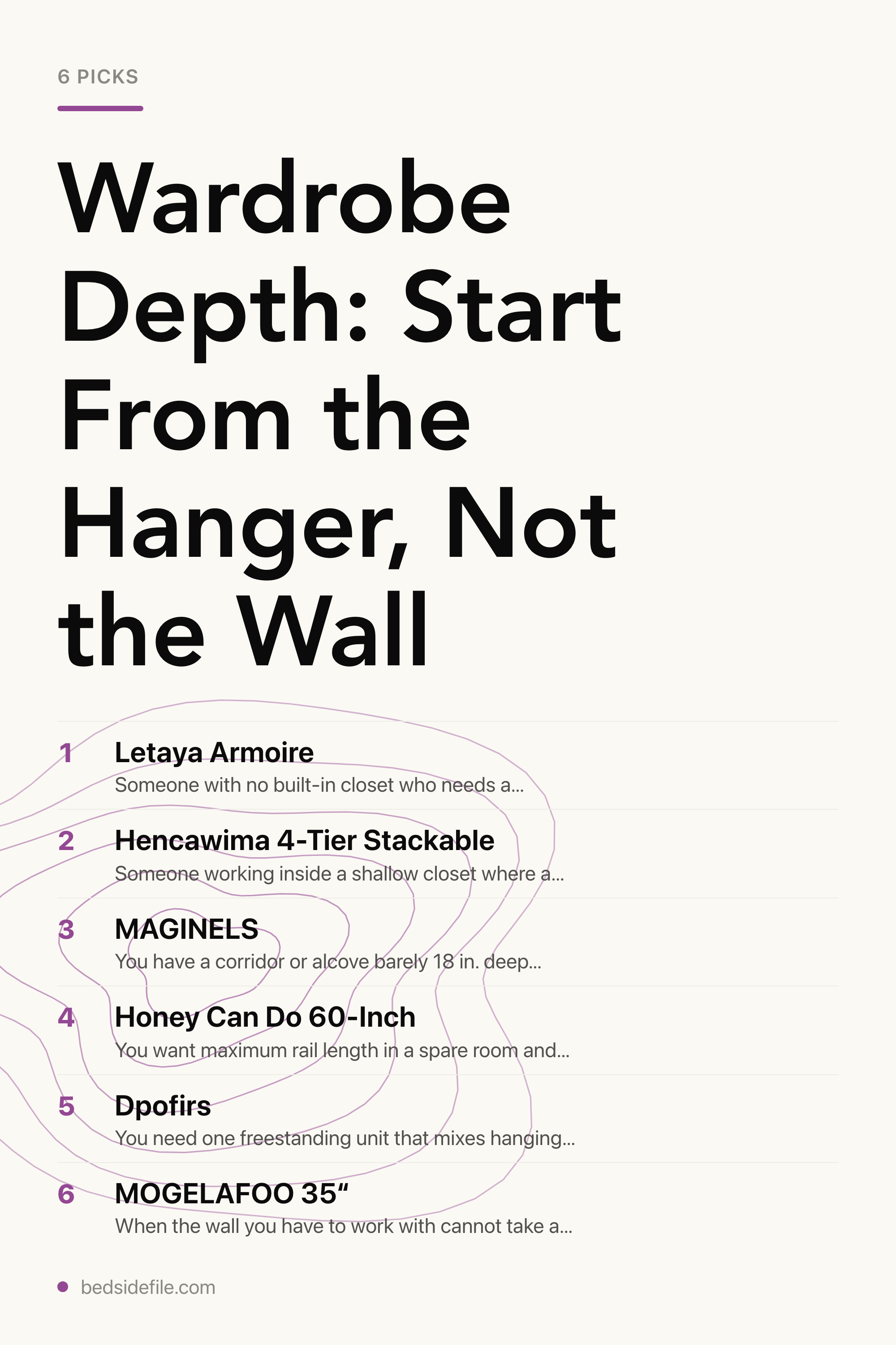 Wardrobe Depth: Start From the Hanger, Not the Wall — the picks, as a saveable list